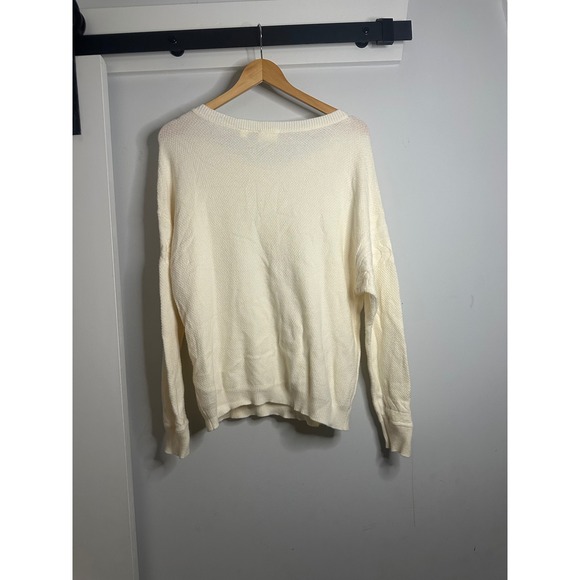 Cyrus Cream Knit Sweater Women's Size L Long Sleeve Cable Knit Pullover - Picture 4 of 7